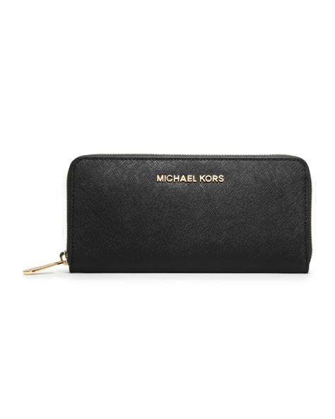 michael michael kors jet set large saffiano leather wallet|Michael Kors saffiano wallet black.